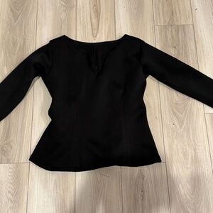 Black Scuba Fitted Top